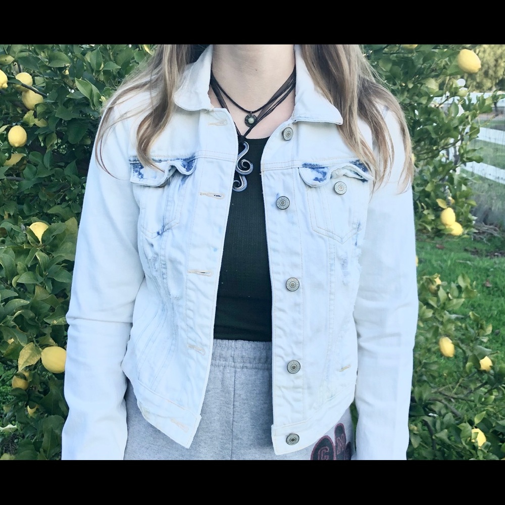 Hand painted Abercrombie denim jacket - Picture 2 of 2